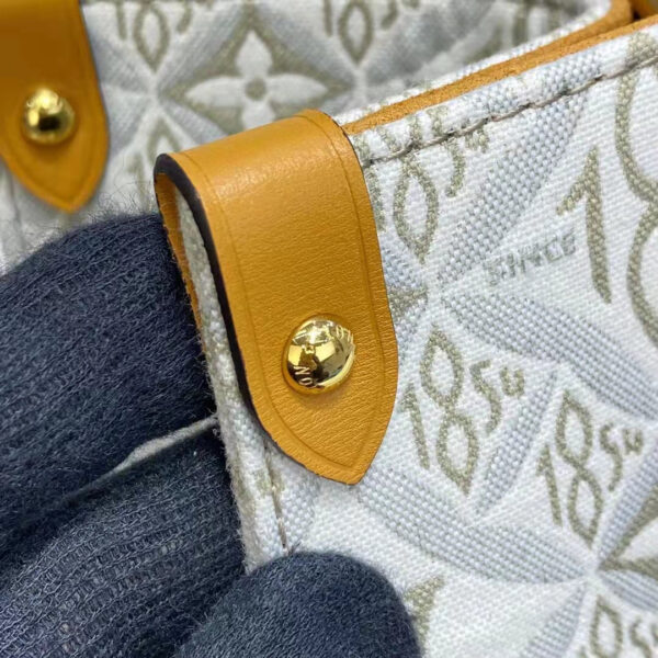 Louis Vuitton LV Women OnTheGo MM Tote Bag Since 1854 Jacquard Cowhide Leather - Image 8