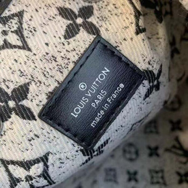Louis Vuitton LV Women OnTheGo MM Tote Gray Denim Textile Jacquard - Image 12