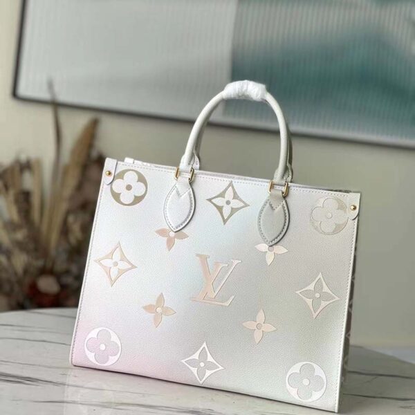 Louis Vuitton LV Women OnTheGo MM Tote Sunset Kaki Monogram Coated Canvas - Image 2
