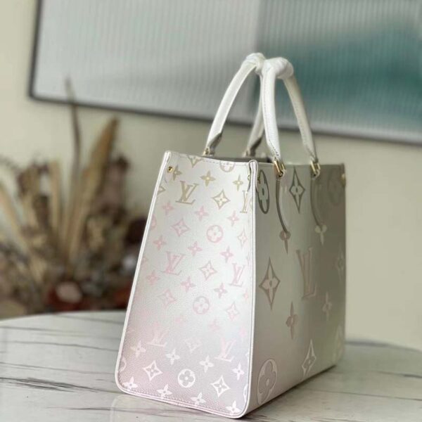 Louis Vuitton LV Women OnTheGo MM Tote Sunset Kaki Monogram Coated Canvas - Image 5