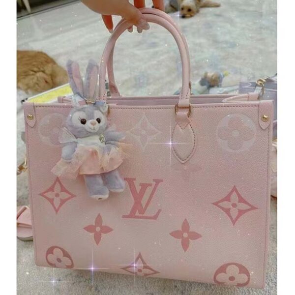 Louis Vuitton LV Women OnTheGo MM Gradient Pink Monogram Empreinte Embossed Cowhide Leather - Image 4