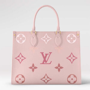Louis Vuitton LV Women OnTheGo MM Gradient Pink Monogram Empreinte Embossed Cowhide Leather