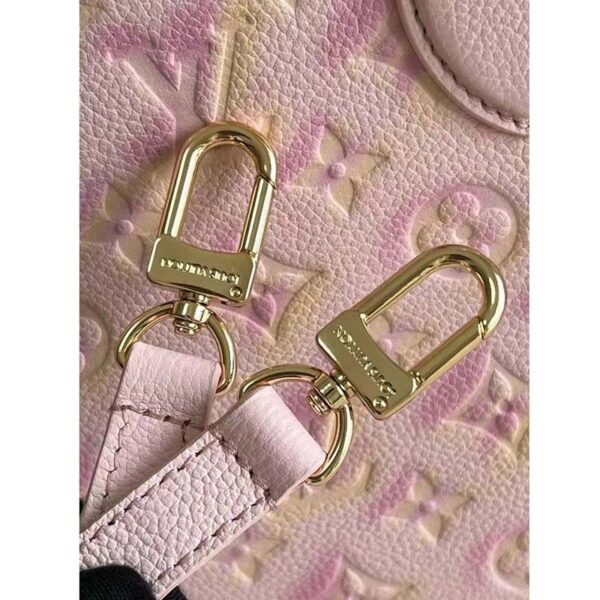 Louis Vuitton LV Women OnTheGo PM Tote Bag Pink Sprayed Embossed Grained Cowhide - Image 9