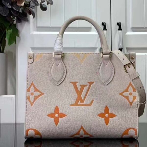 Louis Vuitton LV Women OnTheGo PM Neutral Gradient Monogram Empreinte Embossed Cowhide Leather - Image 3