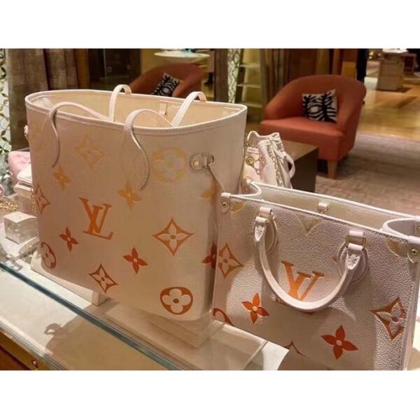 Louis Vuitton LV Women OnTheGo PM Neutral Gradient Monogram Empreinte Embossed Cowhide Leather - Image 7