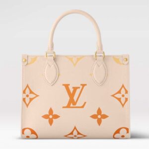 Louis Vuitton LV Women OnTheGo PM Neutral Gradient Monogram Empreinte Embossed Cowhide Leather