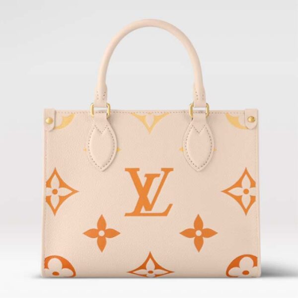 Louis Vuitton LV Women OnTheGo PM Neutral Gradient Monogram Empreinte Embossed Cowhide Leather