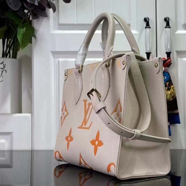 Louis Vuitton LV Women OnTheGo PM Neutral Gradient Monogram Empreinte Embossed Cowhide Leather - Image 4