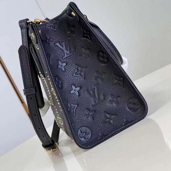 Louis Vuitton LV Women Onthego PM Black Monogram Empreinte Grained Cowhide Leather Studs - Image 4