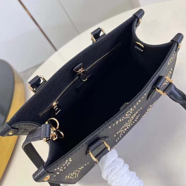 Louis Vuitton LV Women Onthego PM Black Monogram Empreinte Grained Cowhide Leather Studs - Image 5