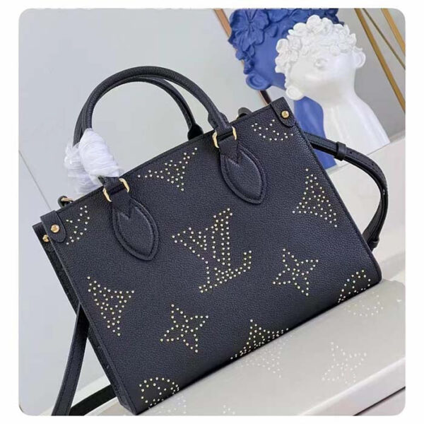 Louis Vuitton LV Women Onthego PM Black Monogram Empreinte Grained Cowhide Leather Studs - Image 2