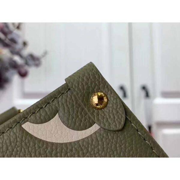 Louis Vuitton LV Women Onthego PM Light Khaki Cream Monogram Empreinte Embossed Grained Cowhide Leather - Image 8