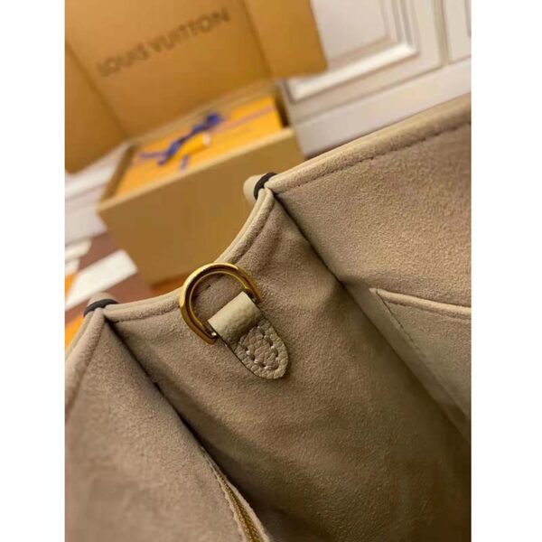 Louis Vuitton LV Women Onthego PM Tote Beige Embossed Grained Cowhide Leather - Image 6