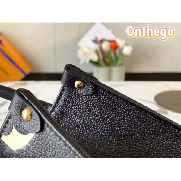 Louis Vuitton LV Women Onthego PM Tote Black Embossed Grained Cowhide Leather - Image 9