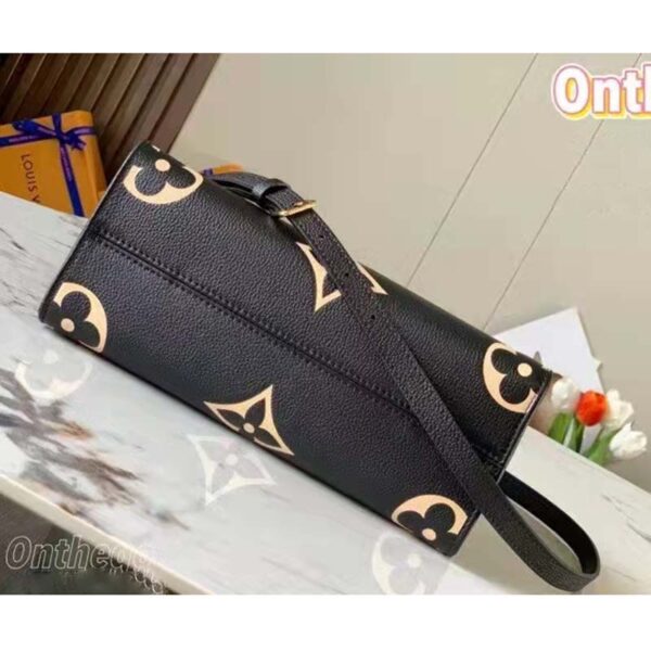 Louis Vuitton LV Women Onthego PM Tote Black Embossed Grained Cowhide Leather - Image 7
