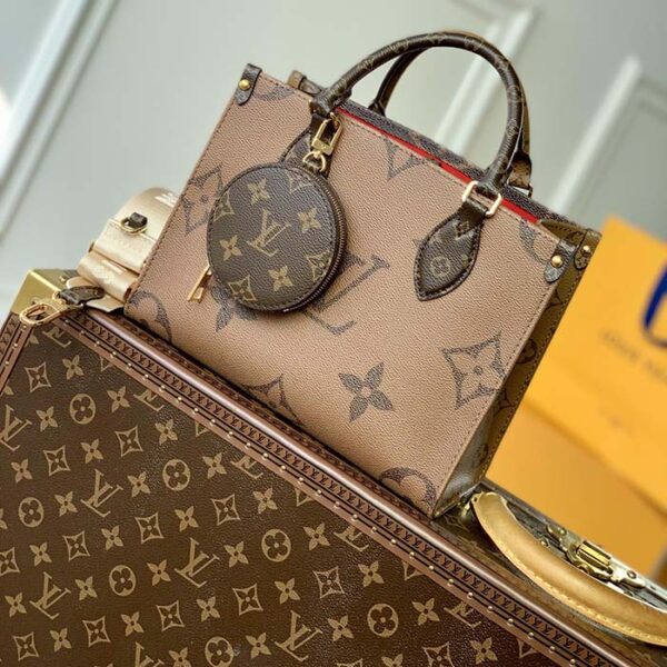 Louis Vuitton LV Women Onthego PM Tote Monogram Reverse Coated Canvas - Image 3