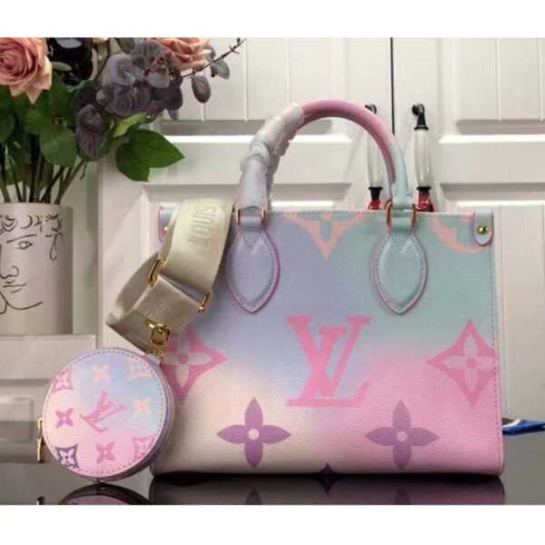 Louis Vuitton LV Women Onthego PM Tote Sunrise Pastel Monogram Coated Canvas - Image 2