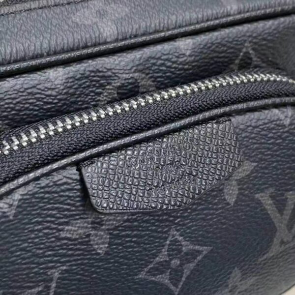 Louis Vuitton LV Women Outdoor Pouch Taigarama Noir Black Coated Canvas Cowhide Leather - Image 11