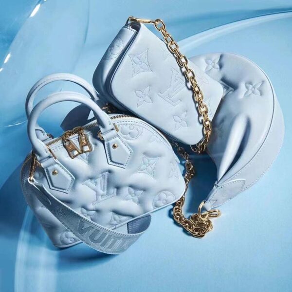 Louis Vuitton LV Women Over The Moon Blue Quilted Embroidered Smooth Calf Leather - Image 11