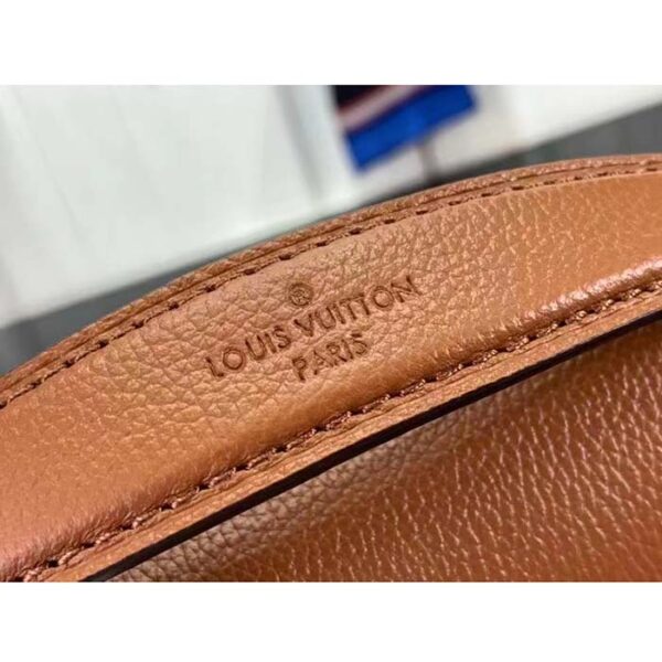 Louis Vuitton LV Women Oxford Cognac Grained Calf Leather Microfiber Lining - Image 9