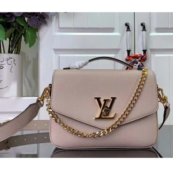 Louis Vuitton LV Women Oxford Greige Grained Calf Leather Microfiber Lining - Image 2