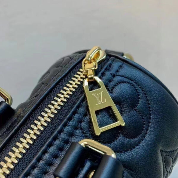 Louis Vuitton LV Women Papillon BB Handbag Black Quilted Embroidered Smooth Calf - Image 8