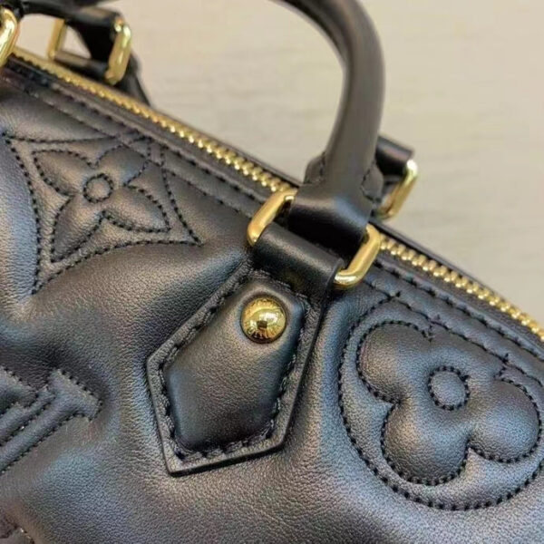 Louis Vuitton LV Women Papillon BB Handbag Black Quilted Embroidered Smooth Calf - Image 7