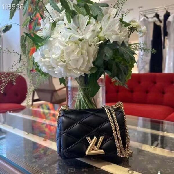 Louis Vuitton LV Women Pico GO-14 Black Lamb Leather Lambskin Cowhide Leather - Image 4