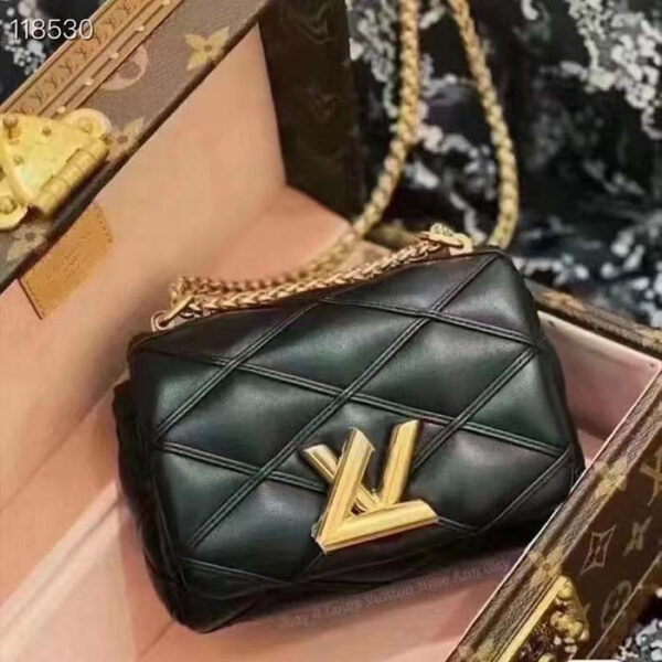 Louis Vuitton LV Women Pico GO-14 Black Lamb Leather Lambskin Cowhide Leather - Image 3