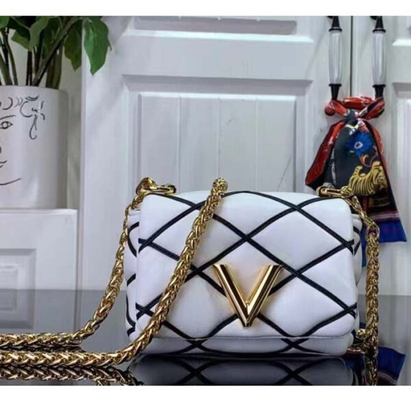 Louis Vuitton LV Women Pico GO-14 Black White Lambskin Cowhide Leather - Image 2