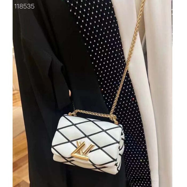 Louis Vuitton LV Women Pico GO-14 Black White Lambskin Cowhide Leather - Image 11