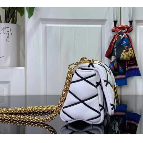 Louis Vuitton LV Women Pico GO-14 Black White Lambskin Cowhide Leather - Image 4