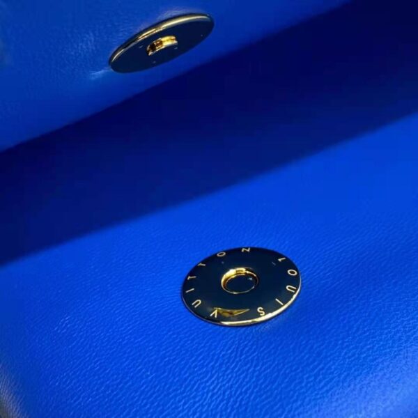 Louis Vuitton LV Women Pochette Coussin Blue Monogram Embossed Lambskin - Image 15