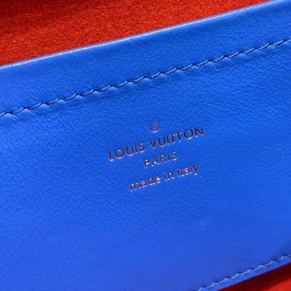 Louis Vuitton LV Women Pochette Coussin Blue Monogram Embossed Lambskin - Image 17