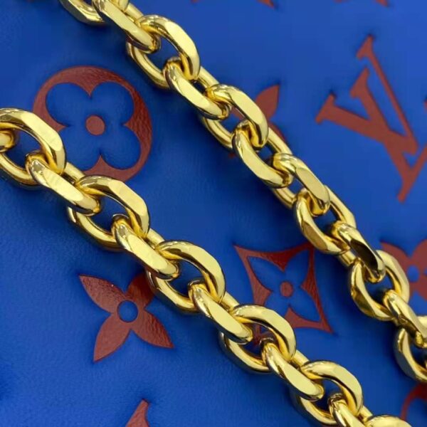 Louis Vuitton LV Women Pochette Coussin Blue Monogram Embossed Lambskin - Image 14