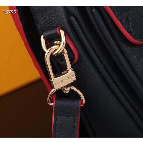 Louis Vuitton LV Women Pochette Métis Bag Navy Red Monogram Grained Cowhide Leather - Image 10