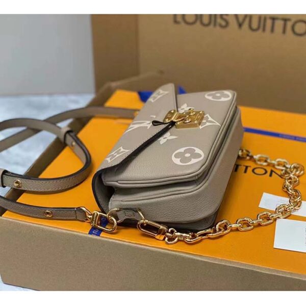 Louis Vuitton LV Women Pochette Métis East West Bag Beige Grained Cowhide Leather - Image 8