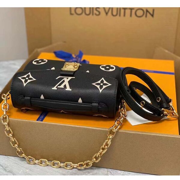 Louis Vuitton LV Women Pochette Métis East West Bag Black Beige Grained Cowhide Leather - Image 7