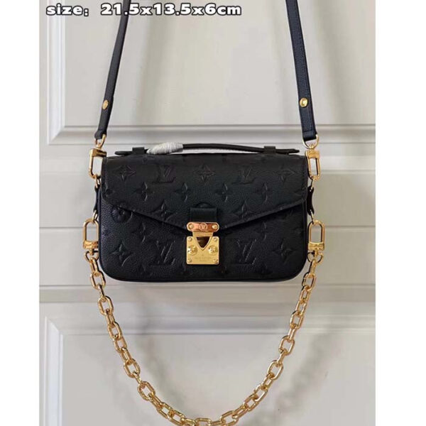 Louis Vuitton LV Women Pochette Métis East West Bag Black Grained Cowhide Leather - Image 2
