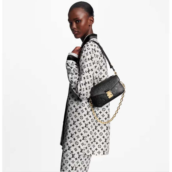 Louis Vuitton LV Women Pochette Métis East West Bag Black Grained Cowhide Leather - Image 13