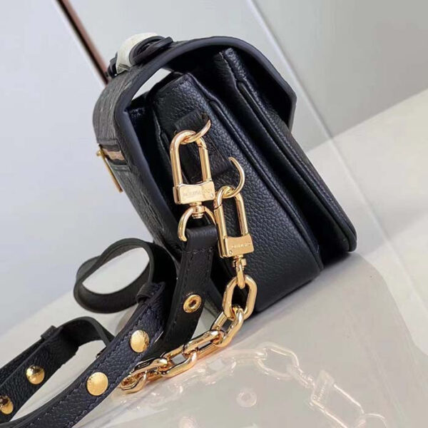 Louis Vuitton LV Women Pochette Métis East West Bag Black Grained Cowhide Leather - Image 7
