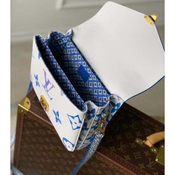 Louis Vuitton LV Women Pochette Métis MM Blue Monogram Coated Canvas - Image 7