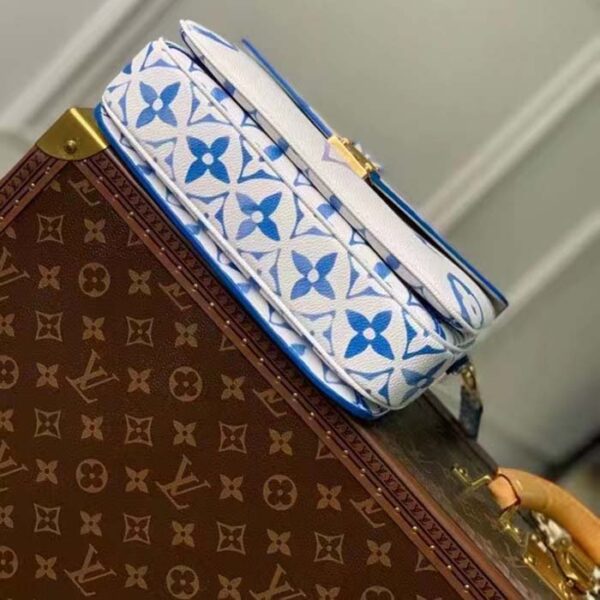 Louis Vuitton LV Women Pochette Métis MM Blue Monogram Coated Canvas - Image 6