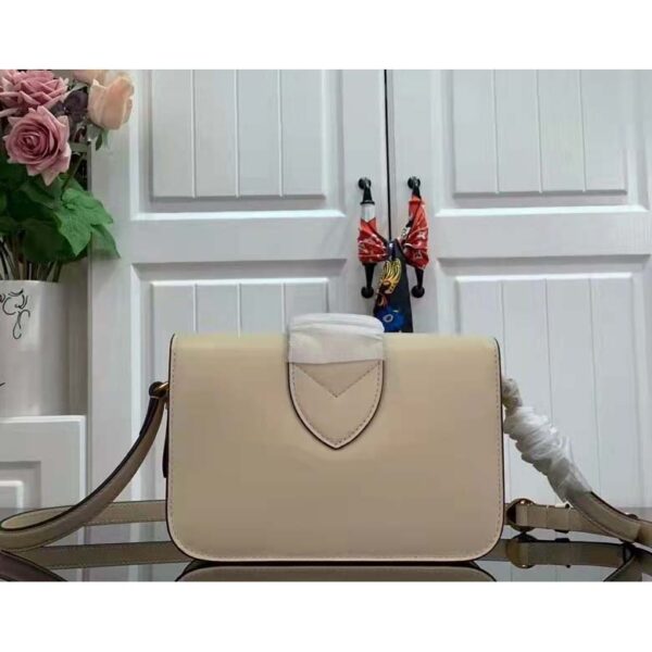 Louis Vuitton LV Women Pont 9 Handbag Cream Smooth Calfskin Cowhide Leather - Image 4