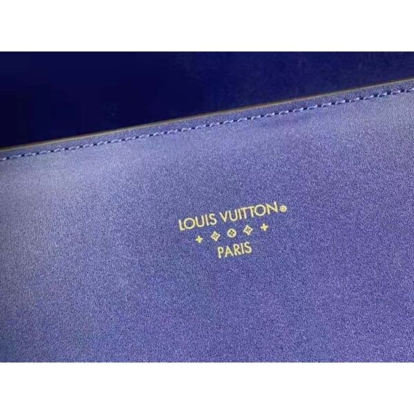 Louis Vuitton LV Women Pont 9 Soft MM Handbag Blue Grained Calfskin - Image 9