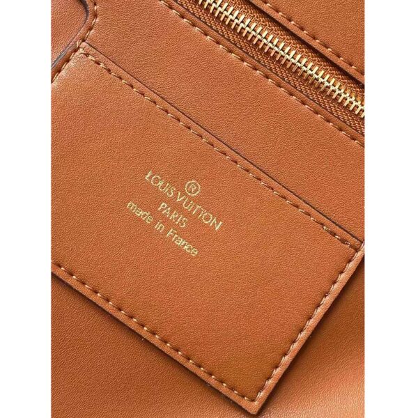 Louis Vuitton LV Women Pont 9 Soft MM Handbag Caramel Brown Canvas Cowhide - Image 11