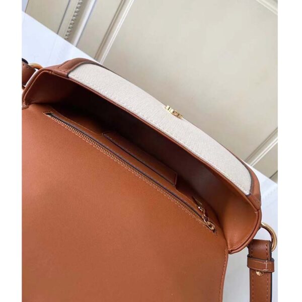 Louis Vuitton LV Women Pont 9 Soft MM Handbag Caramel Brown Canvas Cowhide - Image 8