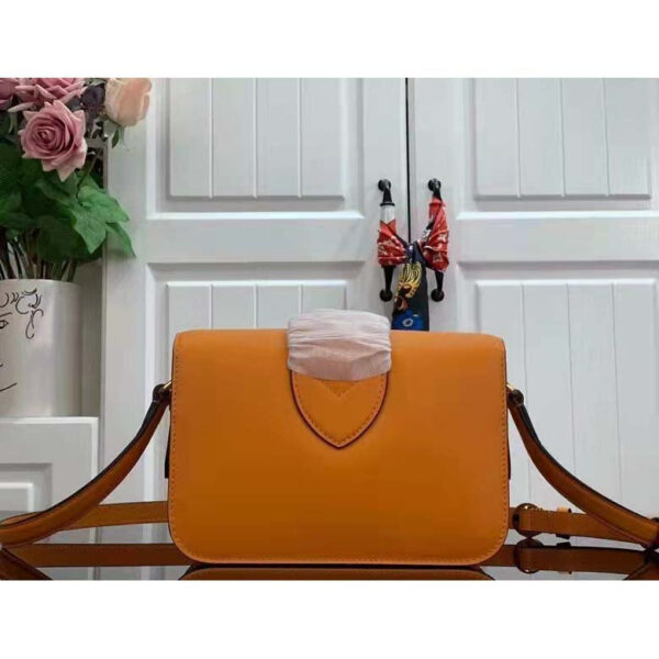 Louis Vuitton LV Women Pont 9 Soft PM Handbag Yellow Grained Calfskin Cowhide - Image 3