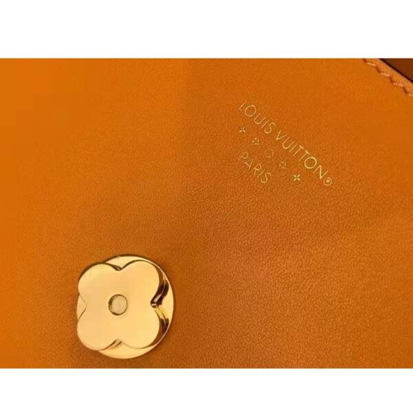 Louis Vuitton LV Women Pont 9 Soft PM Handbag Yellow Grained Calfskin Cowhide - Image 10