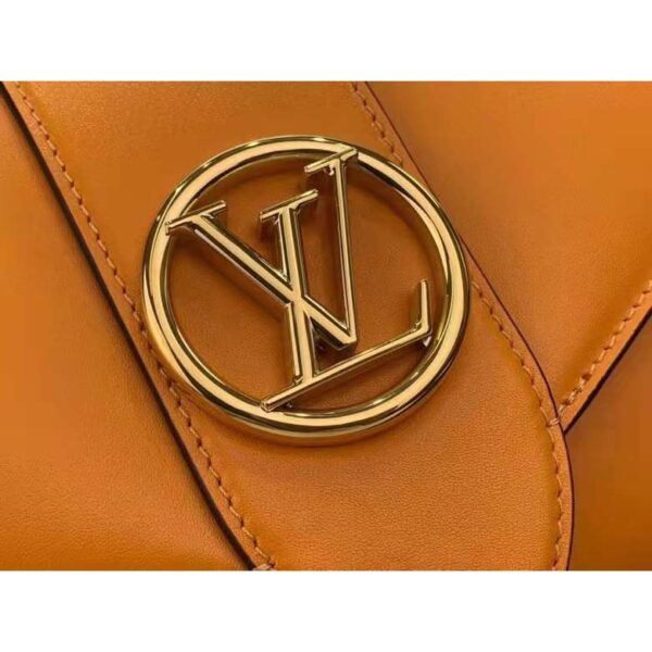 Louis Vuitton LV Women Pont 9 Soft PM Handbag Yellow Grained Calfskin Cowhide - Image 7